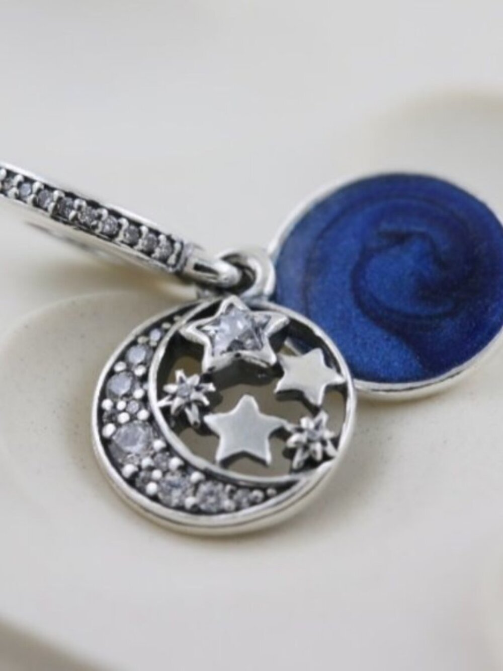 Pandora Moon & Blue Sky Dangle Charm